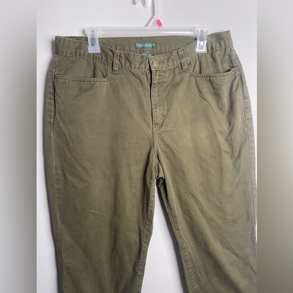 Lauren Jeans Co Green Crop Plus Size 12 - Picture 3 of 8